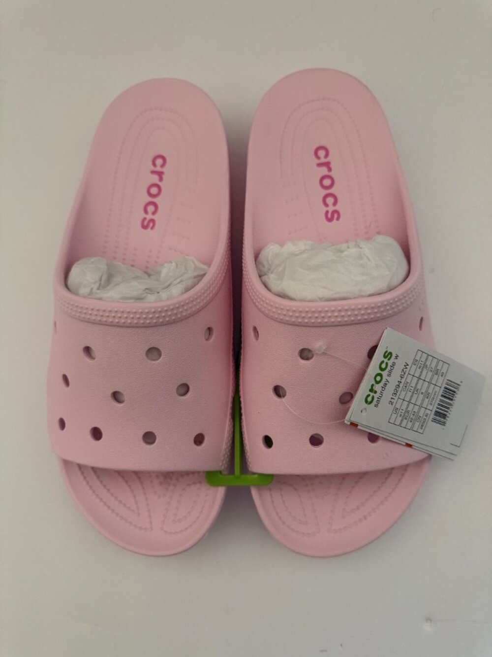 NWT CROCS Women's Saturday Slide Pink Milk - Picture 4 of 7